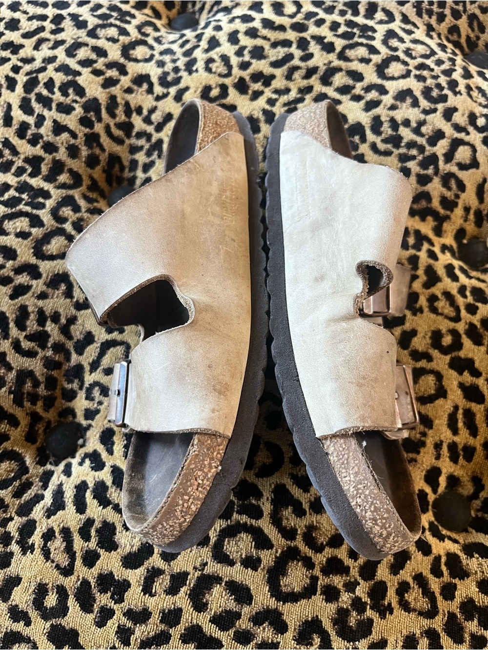 Birkenstock Arizona Taupe Brown Suede Leather Sandals SZ 39(8) - Picture 5 of 10